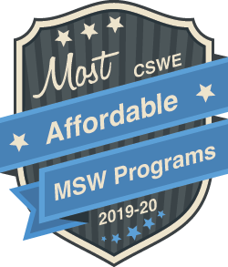 Most afforable CSWE-accredited msw badge