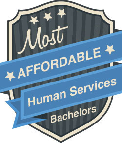 most affordable human services bachelors programs badge